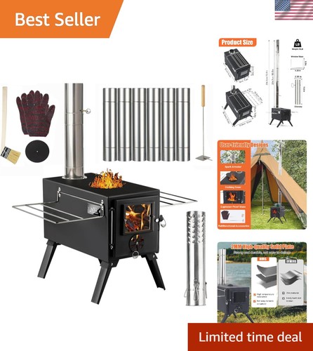 Compact wood stove with - compact,